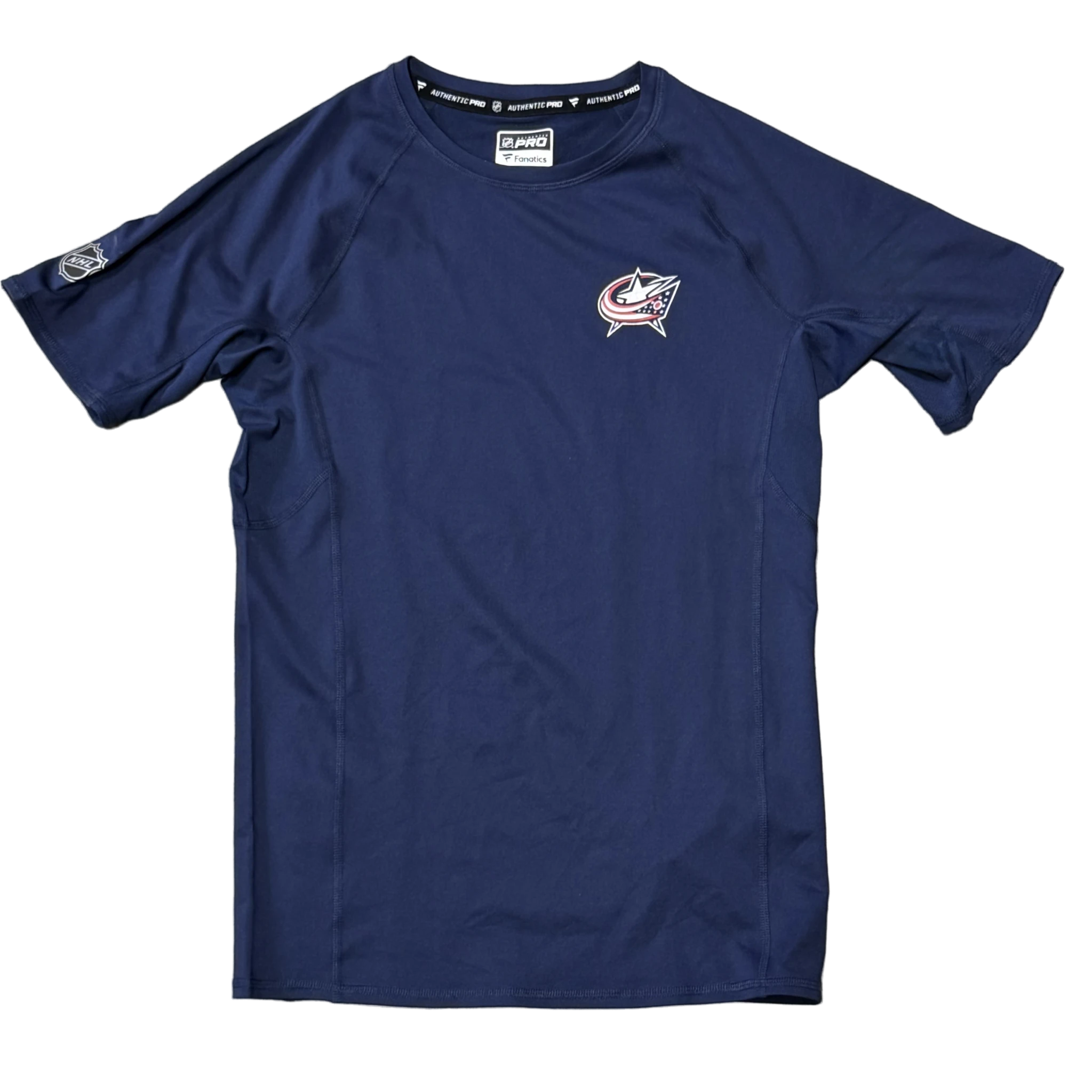 Fanatics - T-shirt authentique Pro Columbus Blue Jackets de la LNH (bleu marine)